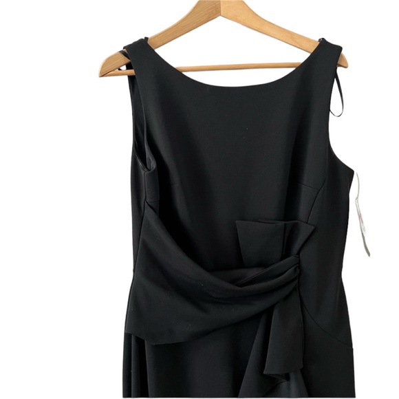 Betsy & Adam Ruffle Bow Trumpet Gown evening dress size 6 Black - Picture 6 of 11